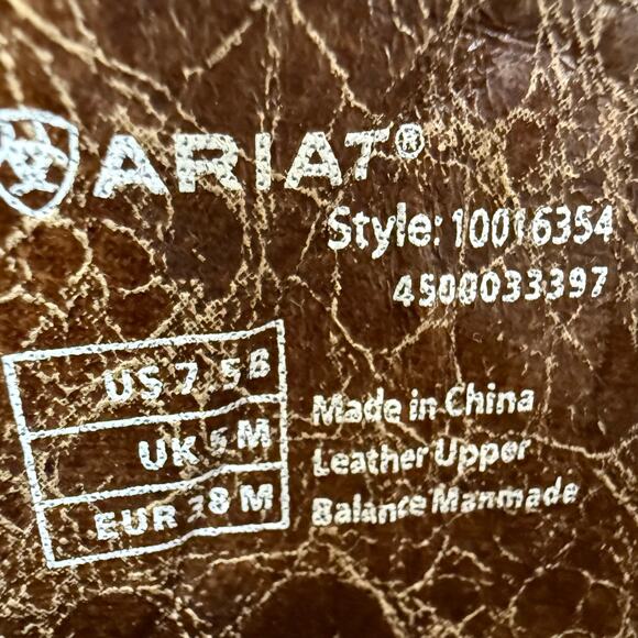 Ariat Paragon Riding Boot Brown Leather Knee-High Boots Women's 7.5B Leather EUC - Picture 16 of 16